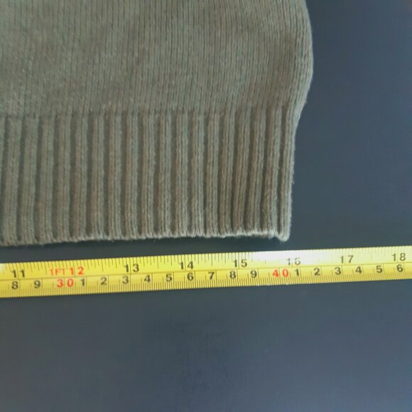 Polo Ralph Lauren SZ S 100% Cotton Sage Green Men's Pullover 1/4 Zip Sweater - Picture 13 of 15